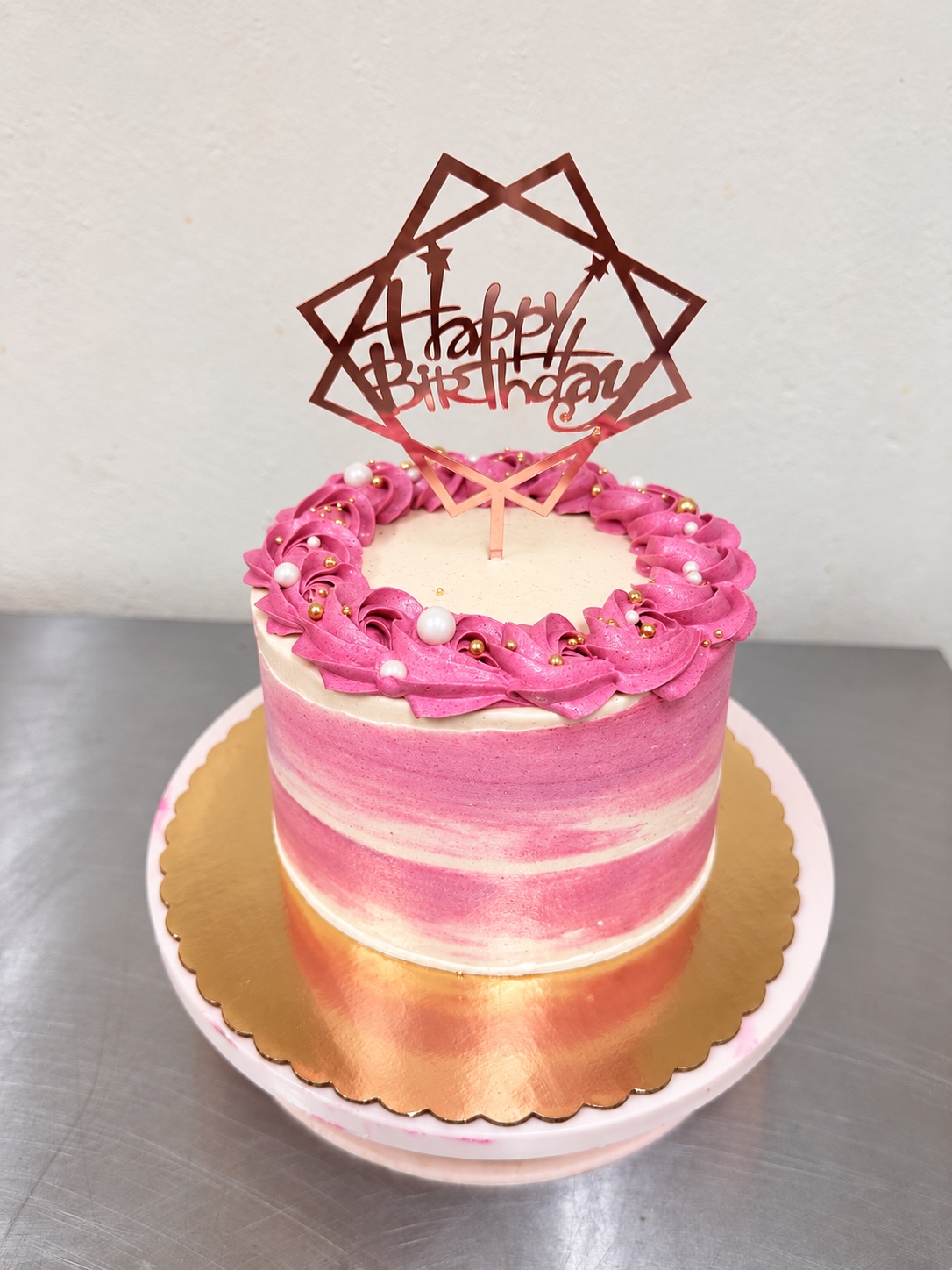 Pink small cake