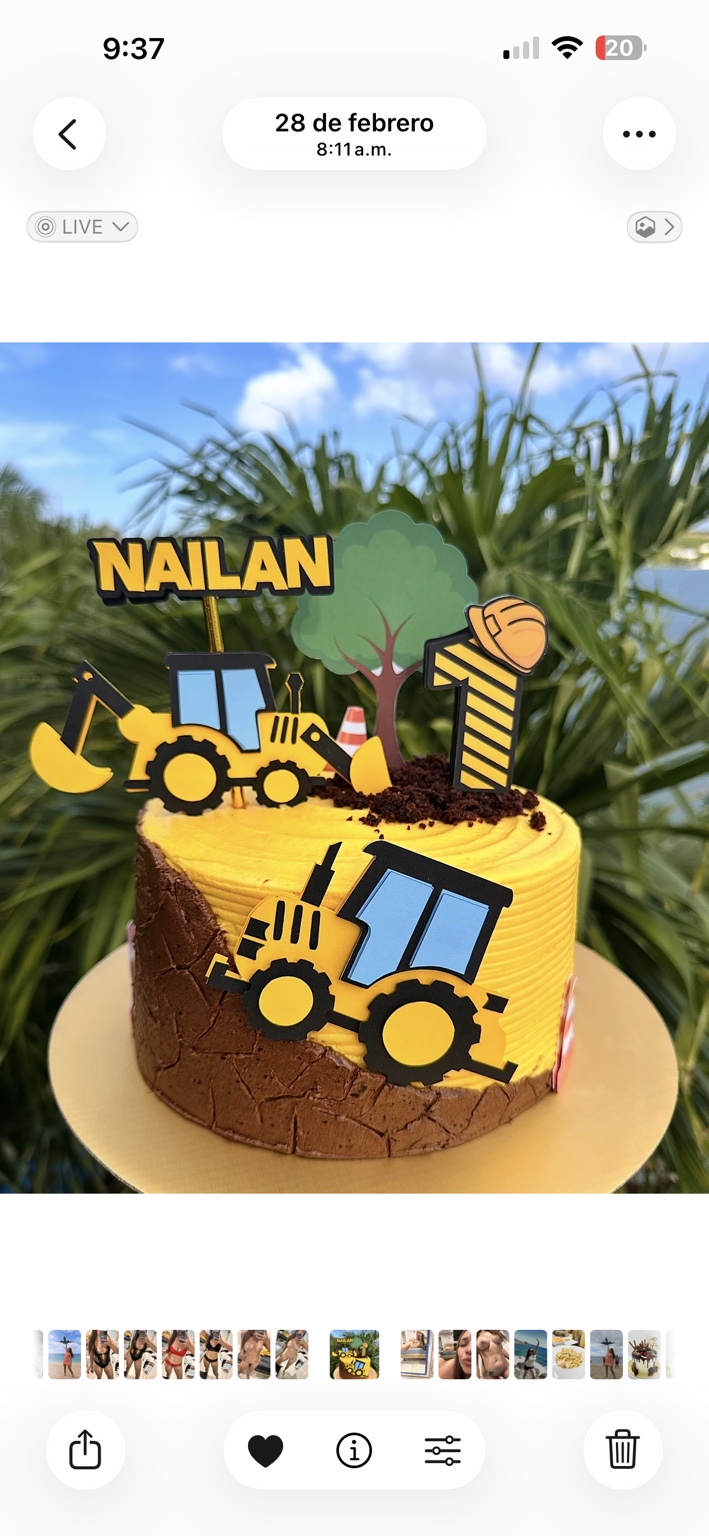 Construction theme custom cake