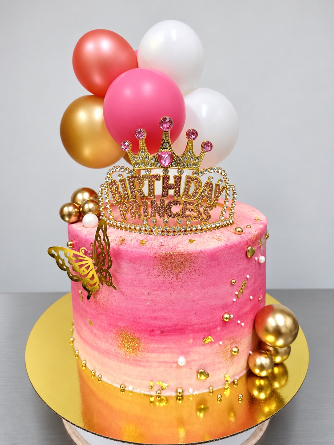 Pink princess custom cake